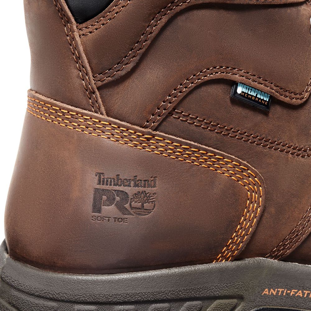 Timberland Mens Work Boots PRO® Helix HD 8\" Soft Toe - Brown/Black - India OG2536490